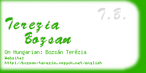 terezia bozsan business card