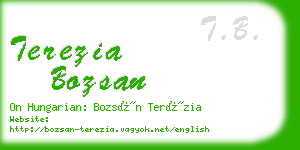 terezia bozsan business card